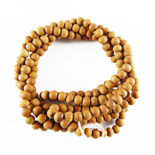 Picture of  Perles de bois de santal blanc 6 mm